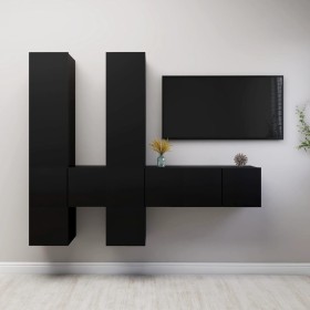 Set de muebles de salón TV 7 piezas madera ingeniería negro von , TV-Möbel - Ref: Foro24-3078823, Preis: 216,72 €, Rabatt: -5%%