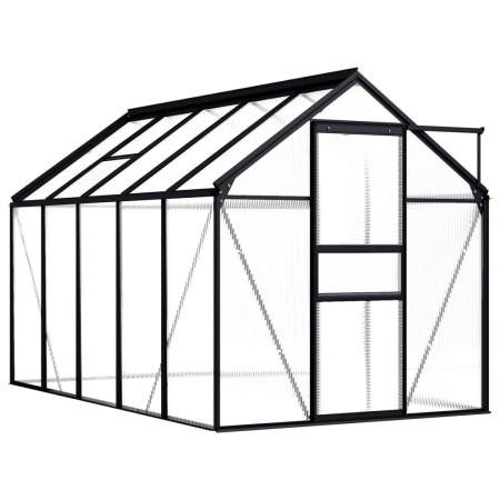 Invernadero de aluminio gris antracita 5,89 m² de , Invernaderos - Ref: Foro24-48211, Precio: 390,85 €, Descuento: %