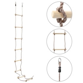 Escalera de cuerda para niños madera 290 cm von , Kletterseil - Ref: Foro24-91803, Preis: 28,34 €, Rabatt: %