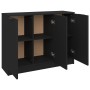 Aparador de madera contrachapada negro 90,5x30x70 cm de , Aparadores - Ref: Foro24-811188, Precio: 80,42 €, Descuento: %