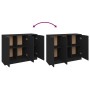 Aparador de madera contrachapada negro 90,5x30x70 cm de , Aparadores - Ref: Foro24-811188, Precio: 80,42 €, Descuento: %
