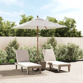 Sombrilla de jardín poste de madera color arena 198x198x231 cm von , Sonnenschirme - Ref: Foro24-363183, Preis: 67,45 €, Raba...