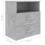 Mesita de noche gris hormigón 50x32x60 cm by , Nightstands - Ref: Foro24-803280, Price: 67,24 €, Discount: %