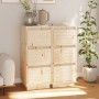 Aparador 2 uds madera maciza de pino 32x34x75 cm de , Aparadores - Ref: Foro24-813366, Precio: 109,03 €, Descuento: %