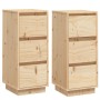 Aparador 2 uds madera maciza de pino 32x34x75 cm de , Aparadores - Ref: Foro24-813366, Precio: 109,03 €, Descuento: %