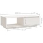Mesa de centro de madera maciza de pino blanco 110x50x33,5 cm de , Mesas de centro - Ref: Foro24-809883, Precio: 80,73 €, Des...