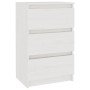 Mesita de noche madera maciza de pino blanca 40x29,5x64 cm de , Mesitas de noche - Ref: Foro24-808085, Precio: 66,89 €, Descu...