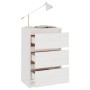 Mesita de noche madera maciza de pino blanca 40x29,5x64 cm de , Mesitas de noche - Ref: Foro24-808085, Precio: 66,89 €, Descu...