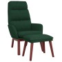 Sillón de relax con reposapiés tela verde oscuro de , Sillones - Ref: Foro24-3097568, Precio: 149,74 €