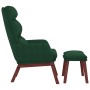 Sillón de relax con reposapiés tela verde oscuro by , Armchairs - Ref: Foro24-3097568, Price: 149,52 €, Discount: %