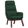 Sillón de relax con reposapiés tela verde oscuro by , Armchairs - Ref: Foro24-3097568, Price: 149,52 €, Discount: %