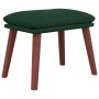Sillón de relax con reposapiés tela verde oscuro by , Armchairs - Ref: Foro24-3097568, Price: 149,52 €, Discount: %