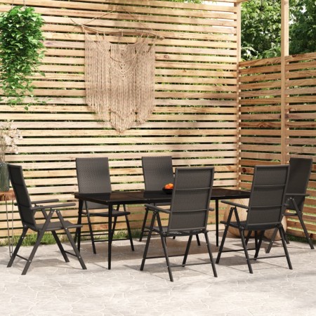 Juego de comedor para jardín 7 piezas negro von , Gartensets - Ref: Foro24-3099111, Preis: 555,79 €, Rabatt: -5%%