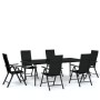 Juego de comedor para jardín 7 piezas negro von , Gartensets - Ref: Foro24-3099111, Preis: 555,79 €, Rabatt: -5%%