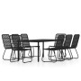 Juego de comedor para jardín 9 piezas negro by , Garden sets - Ref: Foro24-3099172, Price: 1,00 €, Discount: %