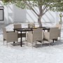 Juego de comedor de jardín 7 piezas con cojines beige y negro by , Garden sets - Ref: Foro24-3099297, Price: 628,68 €, Discou...