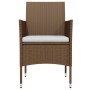 Juego de comedor de jardín 7 piezas con cojines marrón y negro von , Gartensets - Ref: Foro24-3099327, Preis: 573,73 €, Rabat...