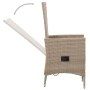 Juego de comedor de jardín 3 piezas con cojines beige by , Garden sets - Ref: Foro24-3099437, Price: 316,35 €, Discount: %