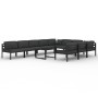 Set muebles de jardín 11 pzas y cojines aluminio gris antracita von , Gartensets - Ref: Foro24-3107826, Preis: 1,00 €, Rabatt: %