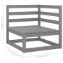 8-piece garden furniture set with gray pine wood cushions by vidaXL, Garden sets - Ref: Foro24-3076826, Price: 797,80 €, Disc...