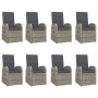 Set comedor jardín 9 pzas y cojines ratán sintético gris by , Garden sets - Ref: Foro24-3157589, Price: 1,00 €, Discount: %