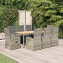 Set comedor jardín 9 pzas y cojines ratán sintético gris by , Garden sets - Ref: Foro24-3157596, Price: 1,00 €, Discount: %