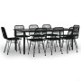 Juego de comedor de jardín 9 piezas ratán sintético negro von , Gartensets - Ref: Foro24-3157900, Preis: 784,33 €, Rabatt: %