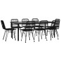 Juego de comedor de jardín 9 piezas ratán sintético negro von , Gartensets - Ref: Foro24-3157900, Preis: 784,33 €, Rabatt: %