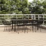 Juego de comedor de jardín 9 piezas ratán sintético negro de , Conjuntos de jardín - Ref: Foro24-3157872, Precio: 745,89 €, D...
