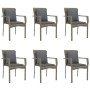 Set comedor jardín 7 pzas y cojines ratán sintético negro gris von , Gartensets - Ref: Foro24-3185117, Preis: 565,64 €, Rabat...