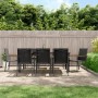 Juego de comedor para jardín 9 piezas acero y textilene negro von , Gartensets - Ref: Foro24-3187048, Preis: 573,08 €, Rabatt: %