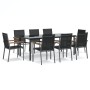 Juego de comedor para jardín 9 piezas acero y textilene negro von , Gartensets - Ref: Foro24-3187048, Preis: 573,08 €, Rabatt: %
