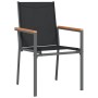 Juego de comedor para jardín 9 piezas acero y textilene negro von , Gartensets - Ref: Foro24-3187048, Preis: 573,08 €, Rabatt: %