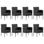 Juego de comedor de jardín 9 pzas ratán sintético y acero negro by , Garden sets - Ref: Foro24-3203351, Price: 694,62 €, Disc...