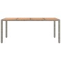 Mesa de jardín ratán PE gris y superficie madera maciza acacia von , Gartentische - Ref: Foro24-319555, Preis: 165,04 €, Raba...