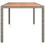 Mesa de jardín ratán PE gris y superficie madera maciza acacia von , Gartentische - Ref: Foro24-319555, Preis: 165,04 €, Raba...