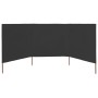 Paravientos de playa de 3 paneles tela gris antracita 400x80 cm de , Sombrillas - Ref: Foro24-47142, Precio: 34,70 €