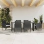 Juego de comedor de jardín 7 pzas ratán sintético y acero negro by , Garden sets - Ref: Foro24-3203318, Price: 448,67 €, Disc...