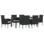 Juego de comedor de jardín 7 pzas ratán sintético y acero negro by , Garden sets - Ref: Foro24-3203318, Price: 448,67 €, Disc...