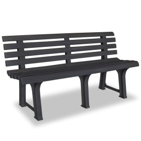 Banco de jardín plástico gris antracita 145,5 cm by , garden benches - Ref: Foro24-43585, Price: 91,86 €, Discount: %