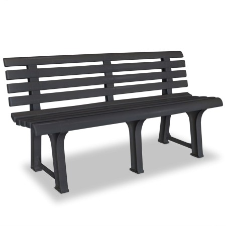 Banco de jardín plástico gris antracita 145,5 cm by , garden benches - Ref: Foro24-43585, Price: 91,86 €, Discount: %