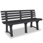 Banco de jardín plástico gris antracita 145,5 cm by , garden benches - Ref: Foro24-43585, Price: 91,86 €, Discount: %