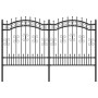 Valla de jardín con punta de lanza acero recubierto negro 165cm by , fence panels - Ref: Foro24-151086, Price: 217,50 €, Disc...