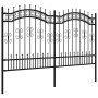 Valla de jardín con punta de lanza acero recubierto negro 165cm by , fence panels - Ref: Foro24-151086, Price: 217,50 €, Disc...