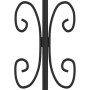 Valla de jardín con punta de lanza acero recubierto negro 165cm by , fence panels - Ref: Foro24-151086, Price: 217,50 €, Disc...