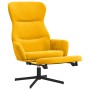 Sillón de relax con reposapiés terciopelo amarillo mostaza by , Armchairs - Ref: Foro24-3097502, Price: 133,77 €, Discount: %