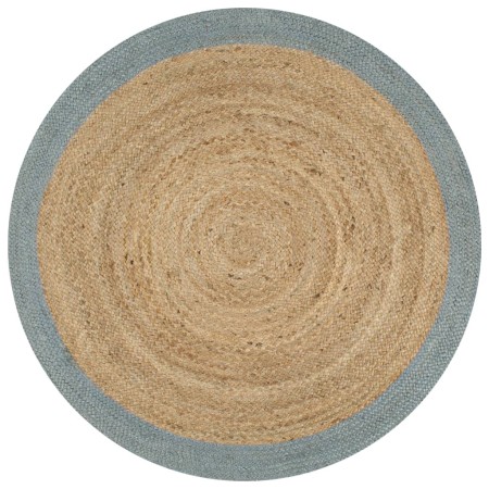 Alfombra hecha a mano de yute con borde verde oliva 90 cm de , Alfombras - Ref: Foro24-133680, Precio: 31,45 €, Descuento: %