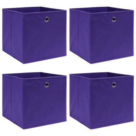 Cajas de almacenaje 4 uds tela no tejida morado 28x28x28 cm von , Aufbewahrungskörbe - Ref: Foro24-325211, Preis: 22,65 €, Ra...