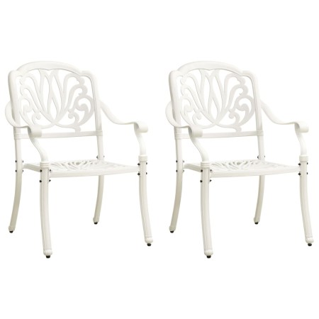 Sillas de jardín 2 unidades aluminio fundido blanco by , Garden chairs - Ref: Foro24-315569, Price: 342,13 €, Discount: %