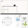 LECHUZA Jardinera de mesa OJO ALL-IN-ONE verde agua von , Töpfe und Pflanzgefäße - Ref: Foro24-427372, Preis: 23,05 €, Rabatt: %